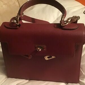 House of Hello Burgundy Satchel New